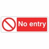 300mmx100mm No Entry Sign Rigid Plastic