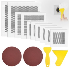 flintronic 14PCS Wandreparatur Patch Selbstklebendes, 2/4/6 Zoll Selbstklebendes Gipsplatten-Reparaturset zum Schnellen Reparieren Beschädigter Wände und Decken (Mit Messer * 2 + Schleifpapier * 2
