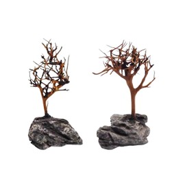 YZHZOM 2pcs small bonsai aquarium tree,4-6inch,Handmade aquarium bonsai tree Aquarium Decor tree