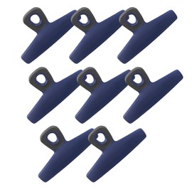 COOK WITH COLOR Food Clips - Chip Bag Clips Set of 8, 5 Inches Wide Heavy Duty Chip Clips, Large Bag Clips for Food Storage with Air Tight Seal Grip for Bread Bags, Snack Bags and Food Bags - (Blue)