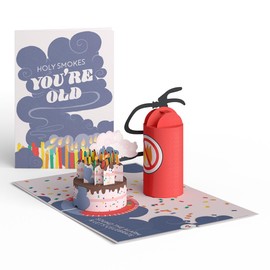 Lovepop Happy Birthday Pop-Up Card for Her and Him- 3D Humor Birthday Greeting Cards for Boys, Girls, Men, Women - Holy Smokes - 5" x 7" Fire Extinguisher Card - Blank Note Card & Envelope Included