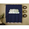 Sweet Home Collection Opaque Rib Cord Kitchen Curtains Pair, 36"
