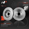 A-Premium Front Vented & Rear Solid Disc Brake Rotors +