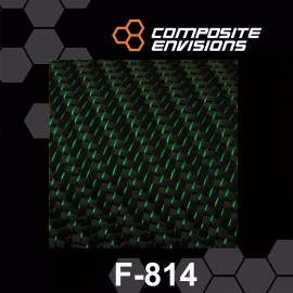 Reflections Green Reflections Carbon Fiber Fabric 2x2 Twill 3k 5.9oz/200gsm-S