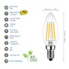 LVWIT LVWIT E14 LED Warmwei? 7W, Kerzenlampe fr Kronleuchter, Filament
