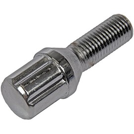 Dorman 712-301 Chrome Spline Drive Wheel Bolt - M12-1.50 Compatible with Select Ford/Saturn Models, 4 Pack