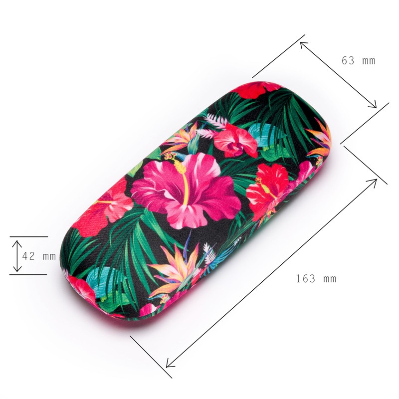 FEFI - Hard Case for Glasses Flower with Velvety Soft