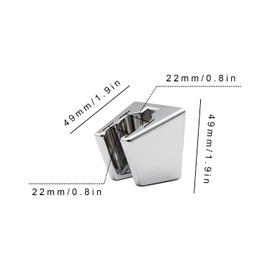 Shower Holder, KINHARD Silver Hand Shower Holder, Shower Head Holder with Screws, Two Card Slots, Compatible with Most Showers