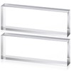 Yousoontic 2 Pcs Clear Acrylic Blocks for Display Blank Name