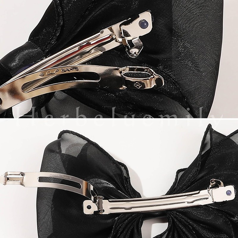 Herbeluemily Barrette, Hair Clip, Ribbon, Chiffon Hair Accessories, Hair Ornament,
