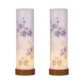 Kyoto Buddhist Altar Hashi Bon Lanterns, Mini Cordless, Set of 2, Pair, Bon Houchin, Japanese Lamp, Kikyu [Original Cross Set] LED, Modern