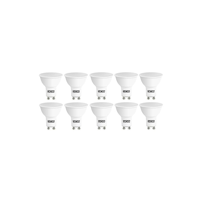 10x JCB 5w LED GU10 Reflector Lamp 100° 6500k Daylight