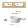 MALACASA French Onion Soup Bowls with Handles - 20 oz