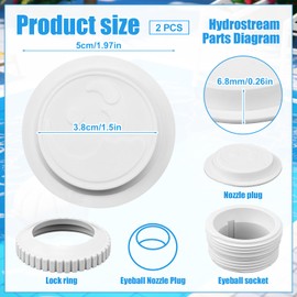 Gosknor 2pcs Pool Winter Seal Plugs, Pool Jet Nozzle Covers Pool Return Jet Plug Pool Winter Return Jet Cover Pool Jet Plug Pool Plug Skimmer Plug Compatible with Hayward Sp1419D