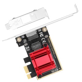 Euqvos Tarjeta de red PCIe Realtek RTL8125B Chip 2500/1000/100Mbps 2.5GBase-T Adaptador de red RJ45 LAN compatible con PXE para Windows/Linux/MAC