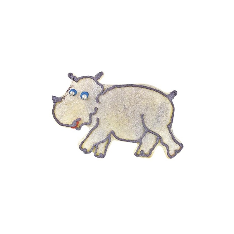 Staedter Hippopotamus Shape Cookie Cutter, Silver