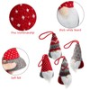 Skylety 4 Pieces Christmas Tree Hanging Gnomes Ornaments Handmade Swedish