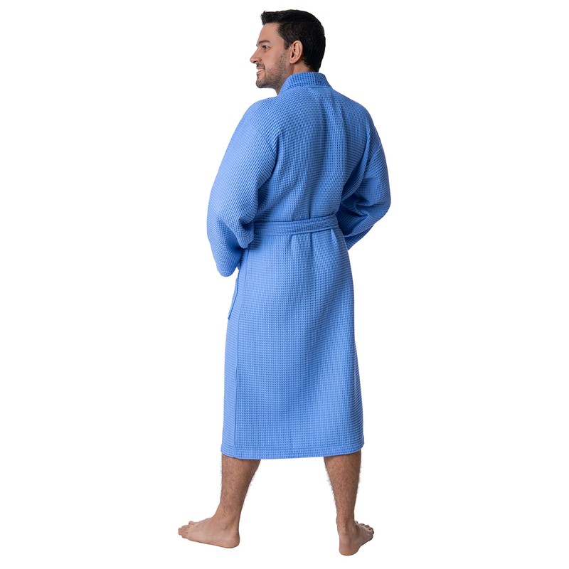 BAGNO MILANO Mens Waffle Robe – Lightweight Cotton Blend Waffle