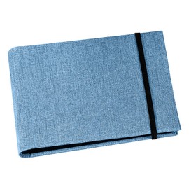 Powerful Photo Album 4x6 100 Pockets Linen Cover Small Picture Album Book for Wedding Family Baby Anniversary (Blue)