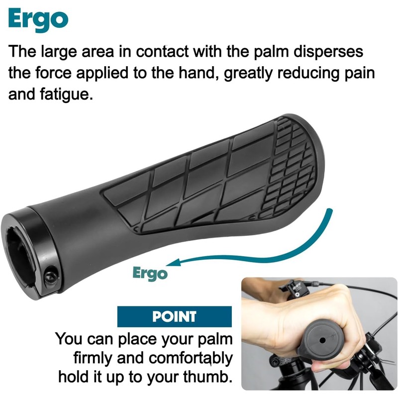 GORIX Bike Ergo Grip Handlebar Handle Grip Lock-on Bicycle Cycling