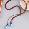 Boho Choker Necklaces for Women Layered Coin Pendant Necklace Black