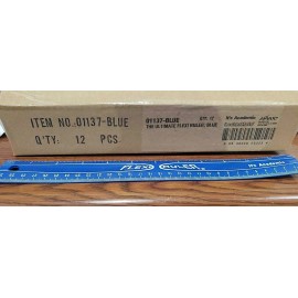 LockerMate  BLUE ULTIMATE FLEXI RULER  Academic 1137  Flexible Ruler  ~ LOT OF 12