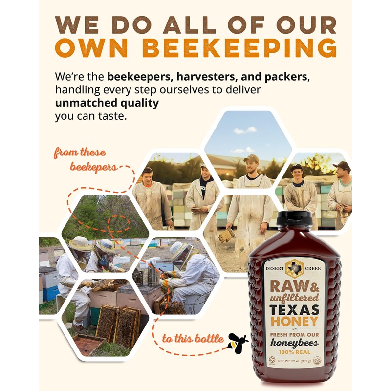 Desert Creek Honey - 100% Unfiltered, Pure, Raw Honey from