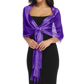 BANETTETA Shawls and Wraps for Evening Dresses Shall for Women Shawl Wraps for Women Evening Wraps and Shawls Formal (Dark Purple)