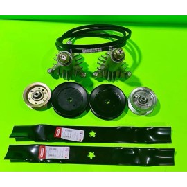 Husqvarna, Craftsman Deck Rebuild Kit for Husqvarna 42" YTH1842 Blades Spindles Pulleys Idlers Belt
