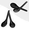 Asian Soup Spoons for Ramen, Pho, Dumplings – Black Melamine,