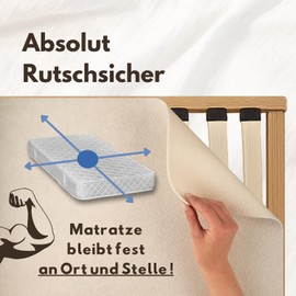 High-Quality Slatted Frame Protector 90 x 200 cm - Non-Slip Mattress Underlay, Breathable, Oeko-Tex Certified, Durable - Slatted Frame Protector Made in Germany | Also Suitable for Box Spring Bed