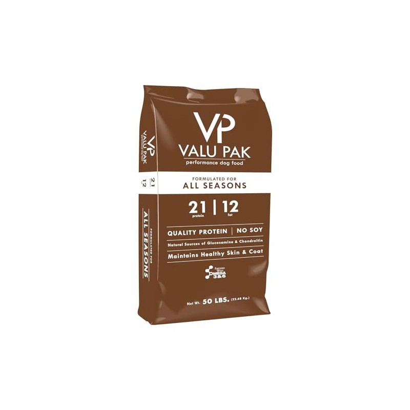 Valu-Pak 21-12 Performance Dog Food, Two Meats, No Soy, 50