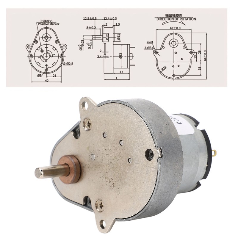 DC24V Gear Motor Aluminum Alloy Self Locking Speed Reduction Electric