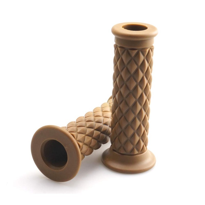 Motorcycle Vintage Non Slip Handlebar Grips 7/8" 22mm 1" 24mm