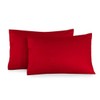 Royal Hotel Bedding Solid Red 600-Thread-Count 2pc / Pair Standard/Queen