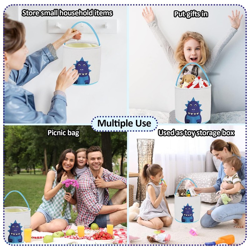 Leesgel Easter Baskets, Dinosaur Easter Basket for Kids, Easter Egg