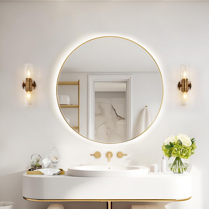 GEPOW Sconces Wall Lighting, Modern Gold Wall Sconces Indoor with