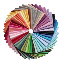 Qililandiy 50 Pieces 20cm x 20cm Cotton Fabric Solid Pre-cut Plain Patchwork Quilting Fabric Pure Color Patchwork for DIY Sewing Scrapbooking Patchwork