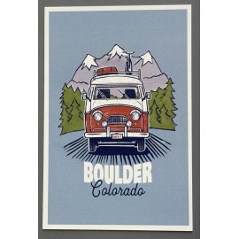 Lantern Press Boulder, Colorado - LP Camper & Mountains - Lantern Press Postcard