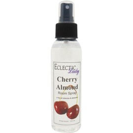 Cherry Almond Room Spray, 4 Ounces, No Artificial Colors, Parabens, or Preservatives - Fragrant Aromatic Room Mist For Home, Room, Office