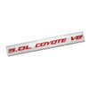5.0L Coyote V8 RED on Silver Highly Polished Real Aluminum