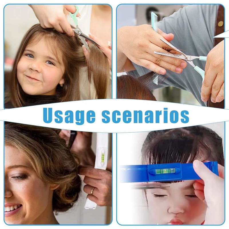 2-Piece Hair Tips Cutting Aid Stencil Pony Cutting Aid Haircut