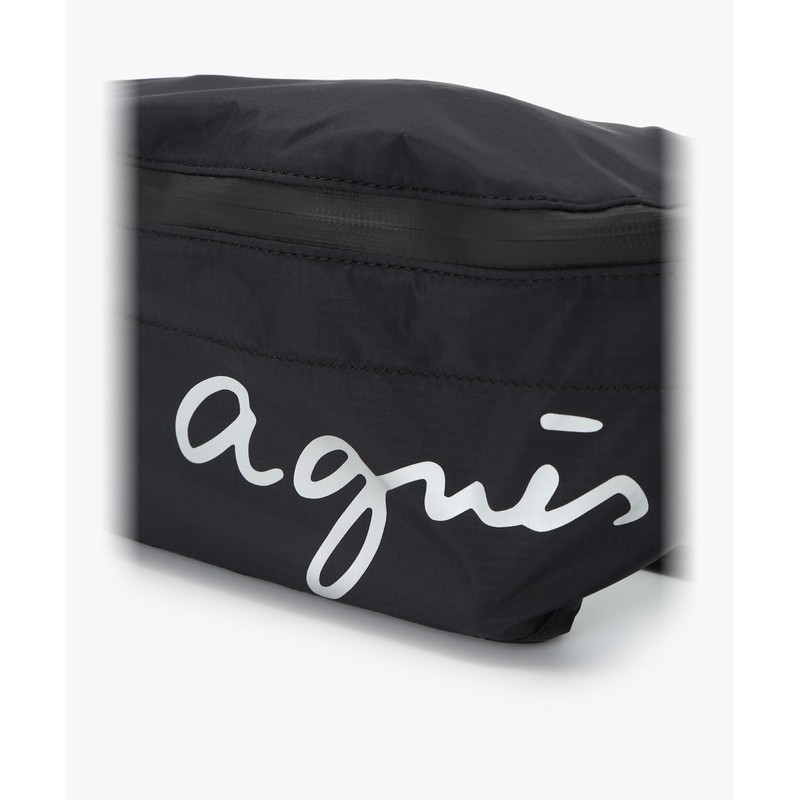 agnes b XAH03-04 Unisex Waist Pouch, Black