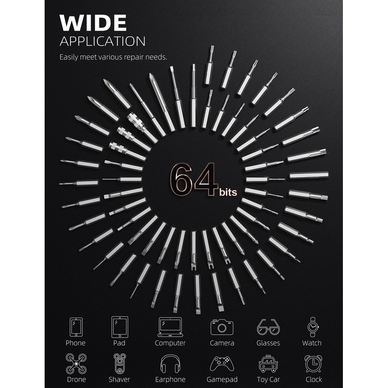 iFu Mini Electric Screwdriver, 90 in 1 Precision Screwdriver Set