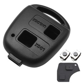 HooRLZ 2 Button Toyota Key Shell Case for Toyota Aygo Corolla Yaris RAV4 Prado Avensis Land Cruiser Previa Echo Tarago Alphard Remote Control Shell Toyota Car Key