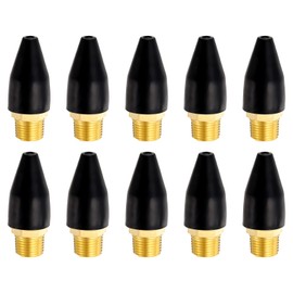 sourcing map 10pcs Air Nozzle Tip 1/8" Rubber Blow Gun Tip for Air Blow Guns Tool Parts & Accessories, Black