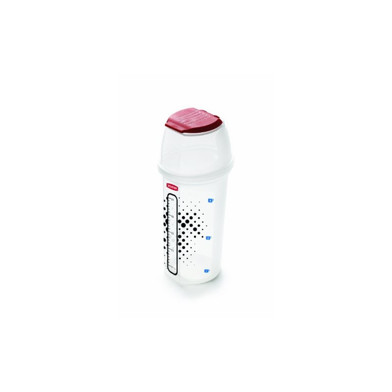 Curver 167979 Shaker with Screw Cap Polypropylene Transparent/Red 9 x