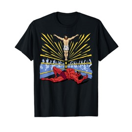 Jesus Wrestling Satan T-Shirt