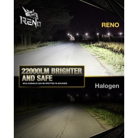RENO H4 Fog Light Bulbs, H4 9003 Fog Light Bulb Powersports ATV UTV Lights 1:1 Mini Size 9003 H4 HB2 Bulb Fog Light Wireless Plug and Play, Pack of 2