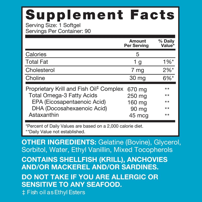 Qunol Advanced Omega 3 Krill and Fish Oil Complex, 10x